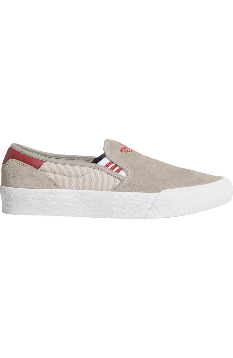adidas Shmoofoil Slip-On Sneaker, Alternate, color, Putty Beige/ Ruby/ Beige