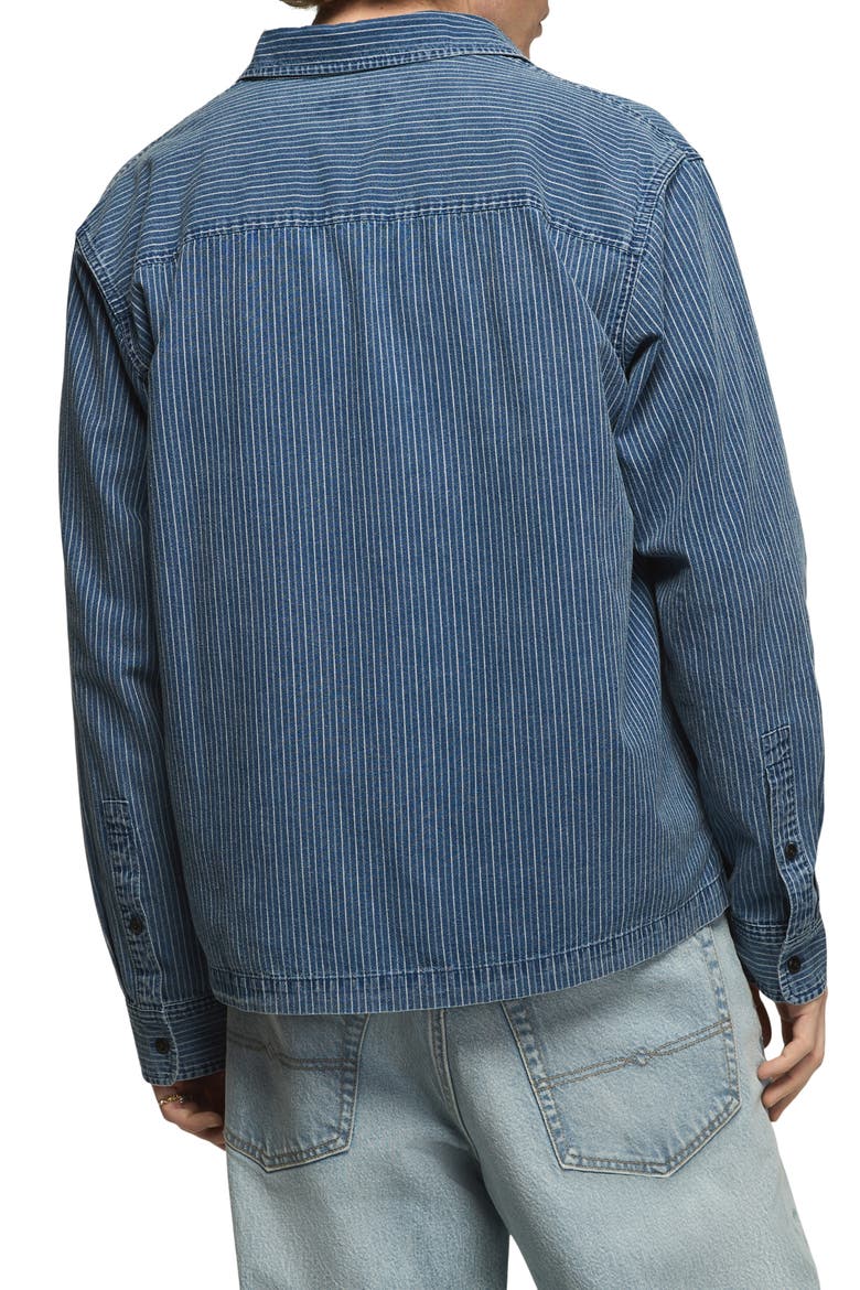 Mason Striped Long Sleeve Button-Up Shirt, Alternate, color, INDIGO STRIPE