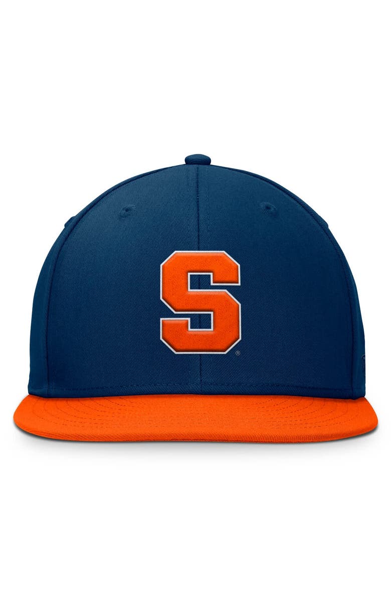 TOP OF THE WORLD Men's Top of the World Navy Syracuse Orange Fundamental Snapback Hat, Alternate, color, Navy