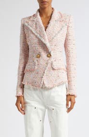 Balmain Double Breasted Tweed Jacket