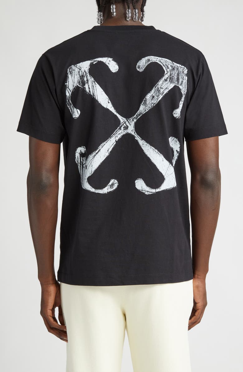 Off-White Scratch Arrow Slim Fit Cotton Graphic T-Shirt, Alternate, color, 