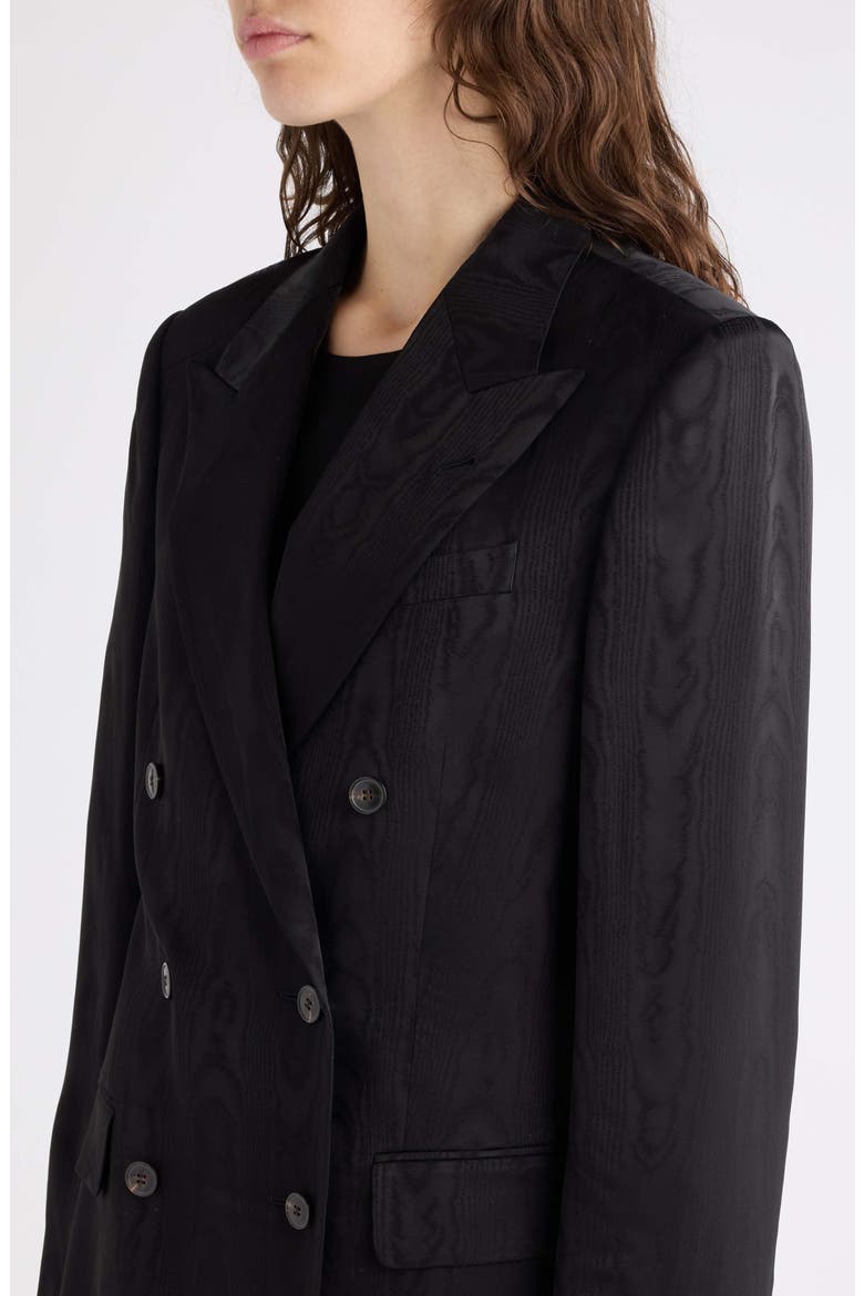 Barrysta Moire Double Breasted Jacket, Alternate, color, BLACK