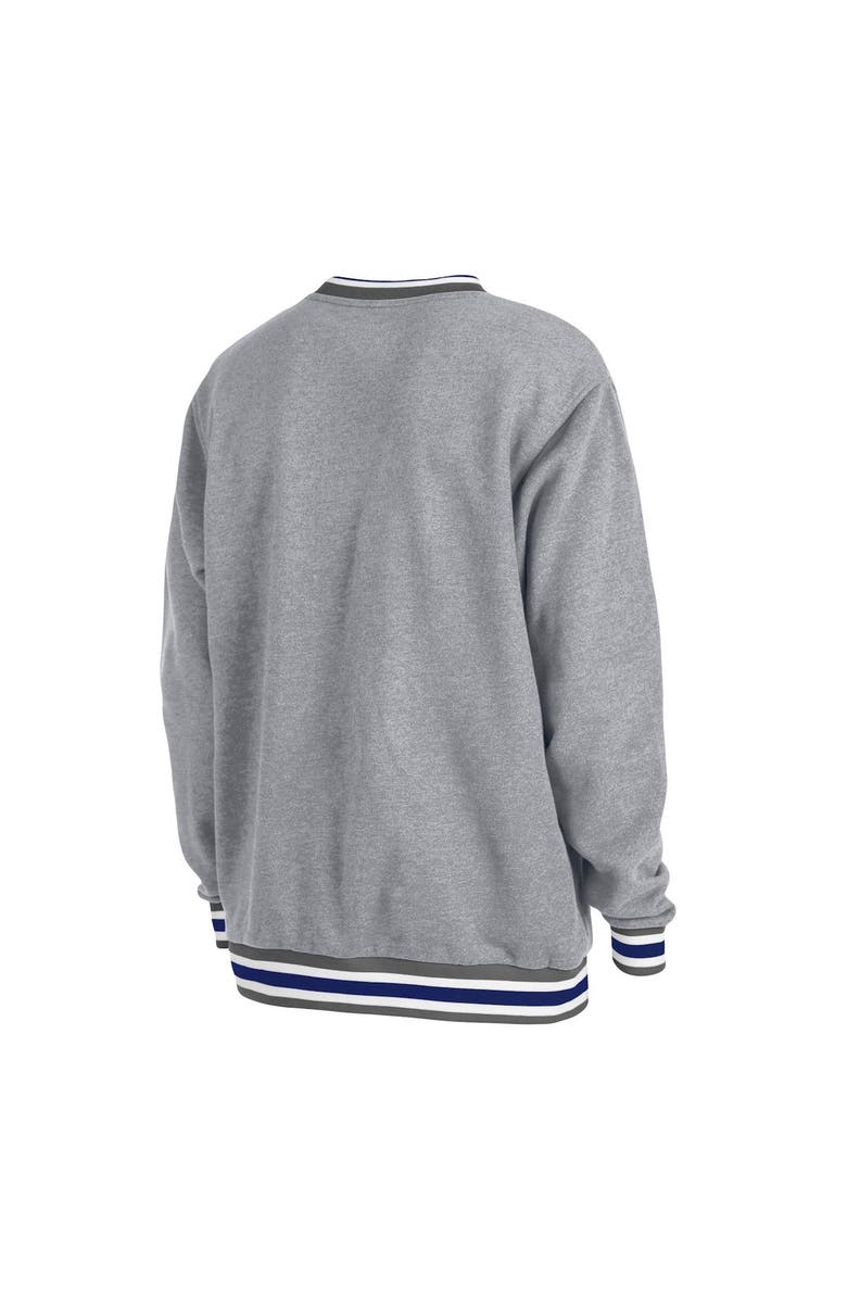 New Era Men's New Era  Heather Gray Los Angeles Dodgers Throwback Classic Pullover Sweatshirt, Alternate, color, 