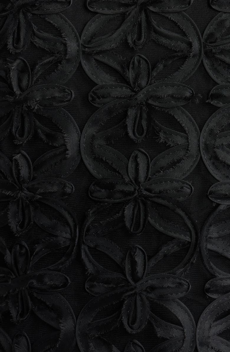 Anne Klein Floral Stitch Top, Alternate, color, Anne Black