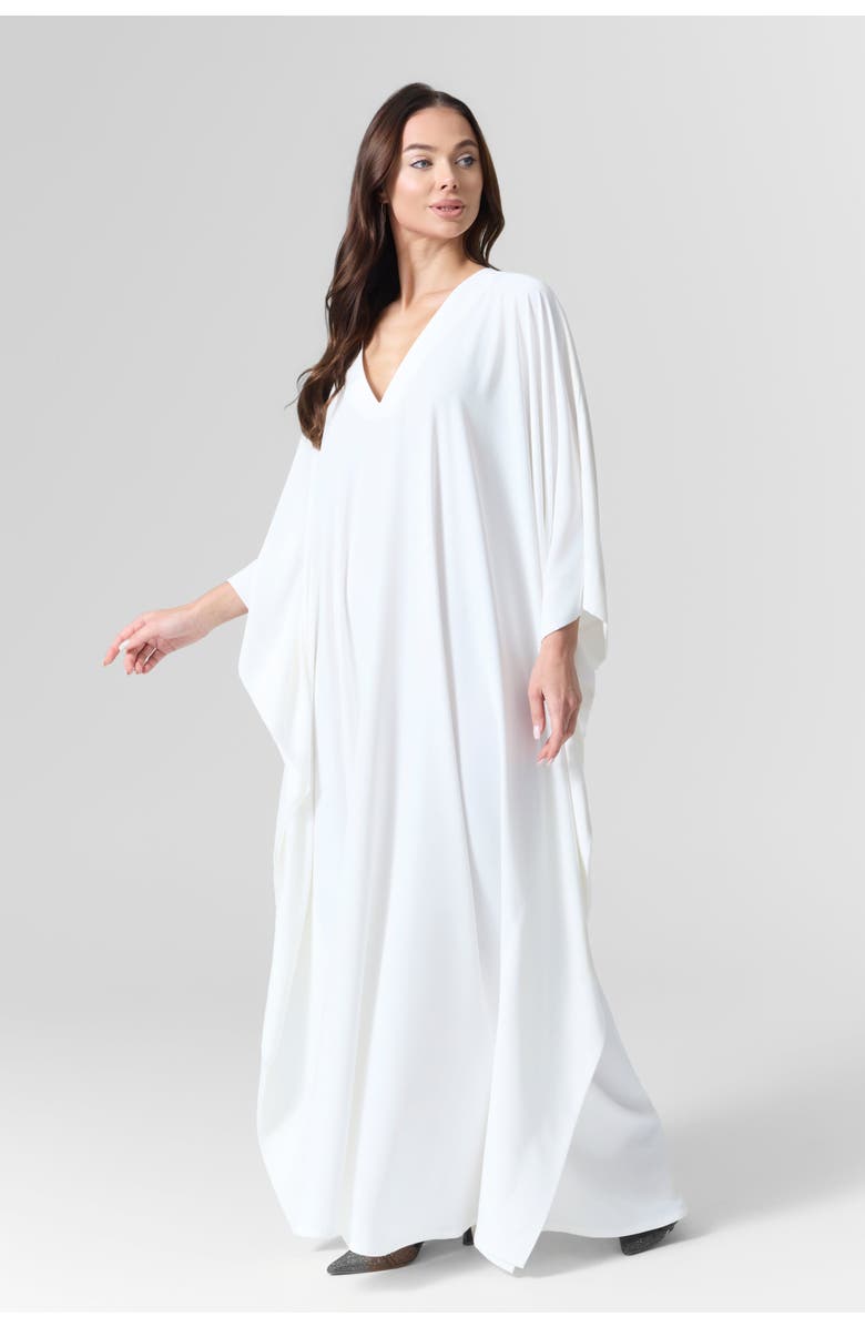 Le Fafo Luna Silk Crepe-Cady Gown, Main, color, White