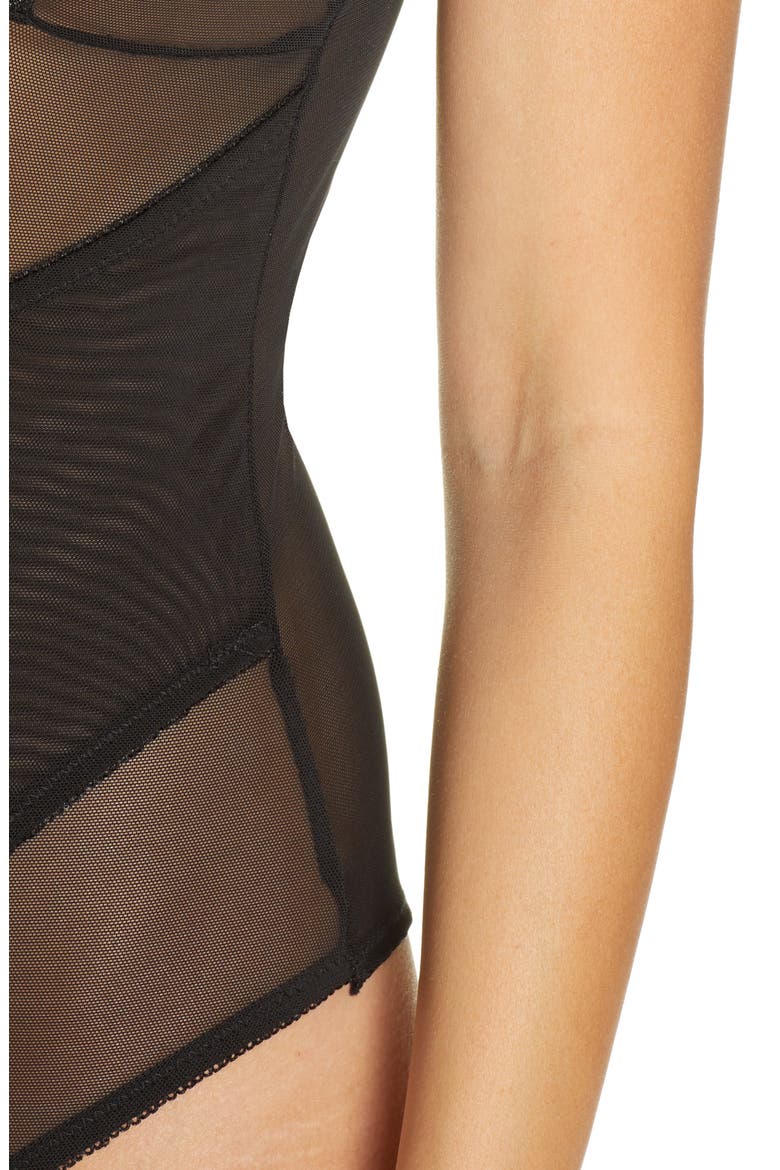 Heart On Mesh Teddy, Alternate, color, BLACK