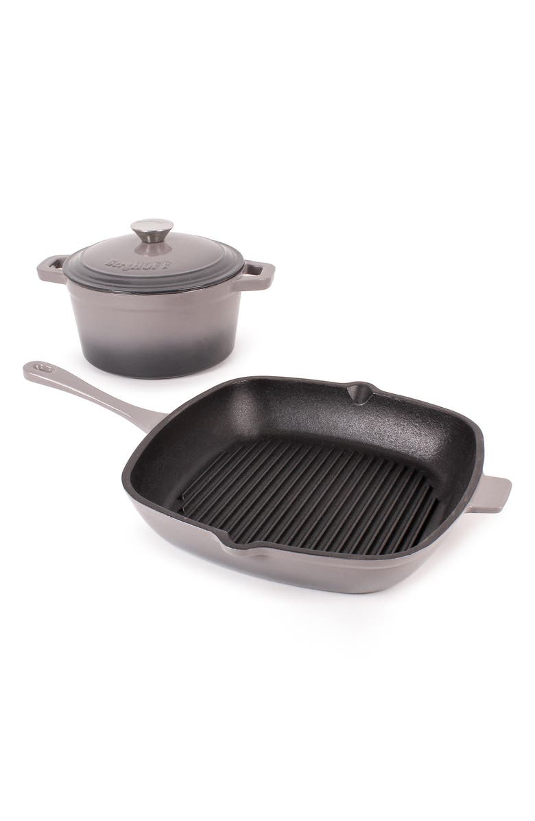 BergHOFF Neo 3-Piece Cast Iron Set, Main, color, Grey