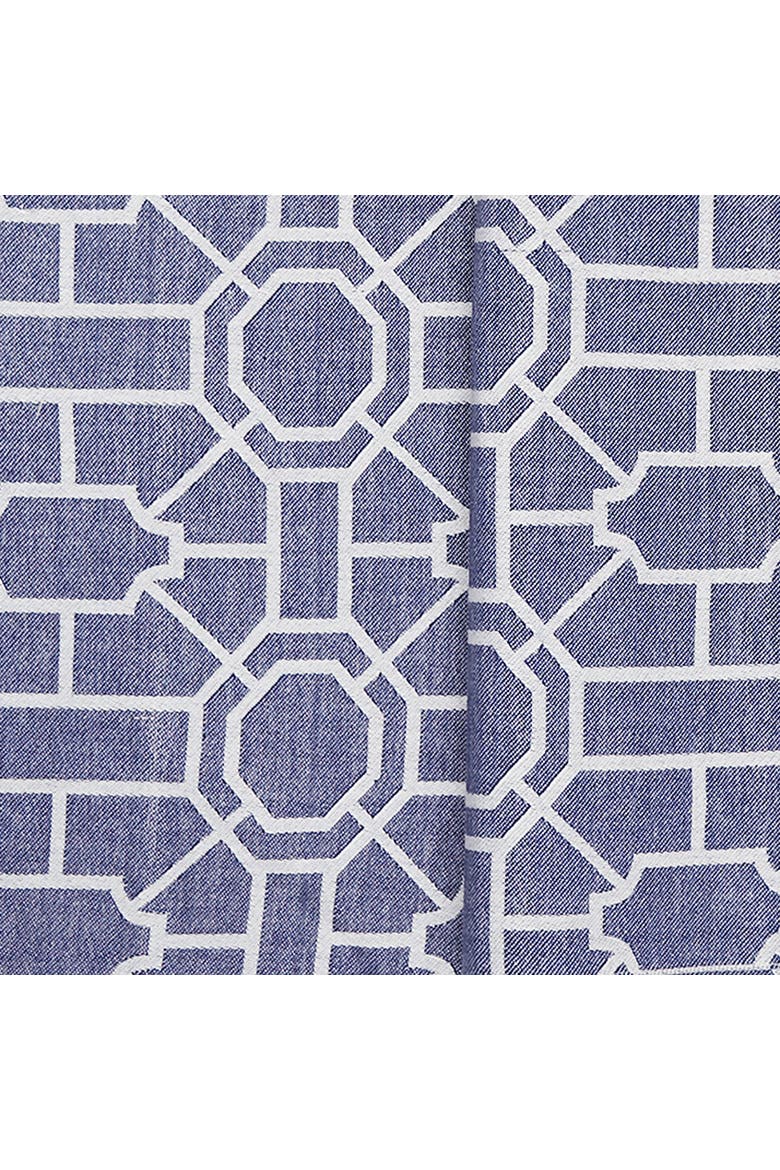 Trellis Woven Table Runner, Alternate, color, Blue