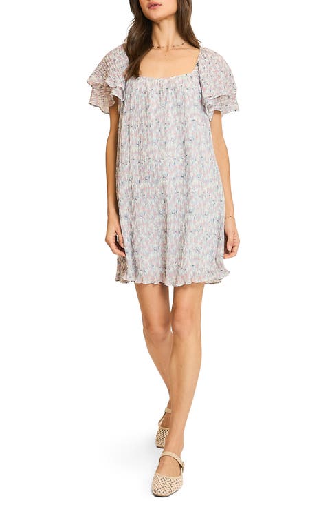 Floral Pleated Minidress