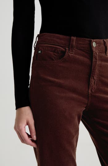 Brinley Mid Rise Straight Leg Corduroy Pants