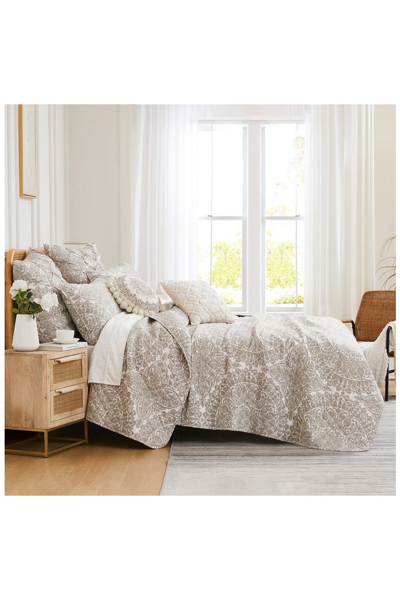 Ashanti 7-Piece Quilt Set, Alternate, color, BONE