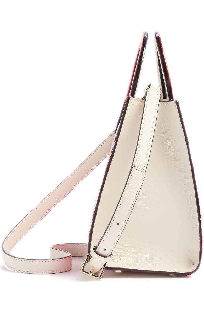 Kate Spade New York by the pool - flamingo sam leather tote, Alternate, color,