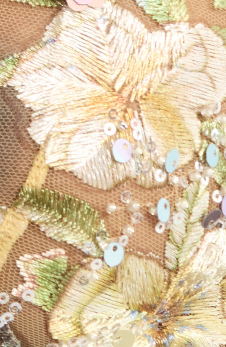 KILO BRAVA Sequin Embroidered Bralette, Alternate, color, Champagne Sparkle