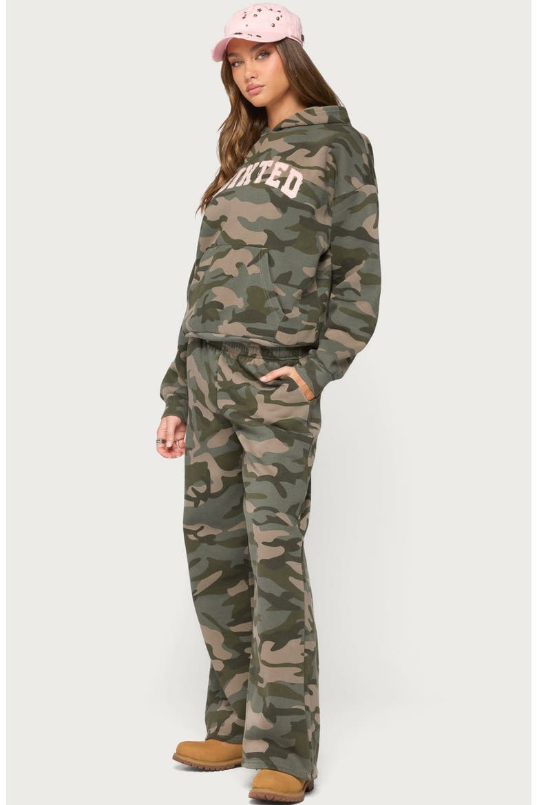 Camo Girl Graphic Hoodie, Alternate, color, OLIVE