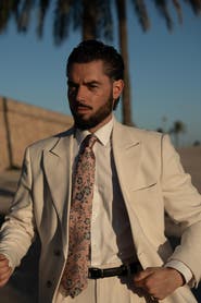 Elizabetta Silvio - Extra Long Silk Jacquard Tie for Men