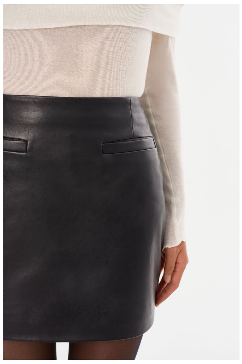 Rowan | Leather Mini Skirt, Alternate, color, Black
