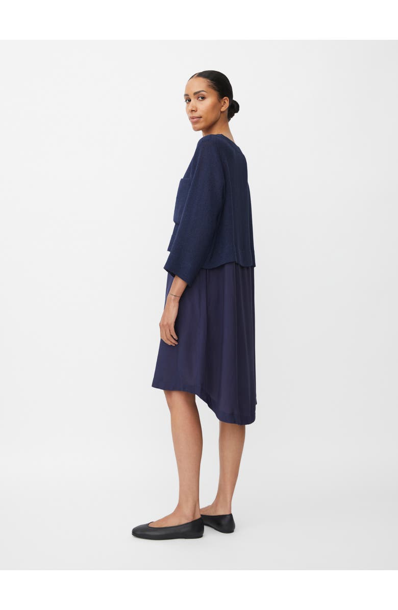 Masai Copenhagen MaNonah 3/4 Sleeve Layered Midi Dress, Alternate, color, Navy Blazer