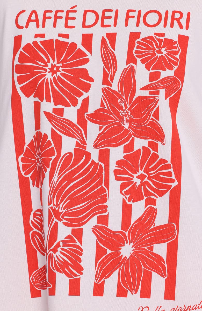 Petal & Pup Caffe Dei Fiori Oversize Cotton Graphic T-Shirt, Alternate, color, 