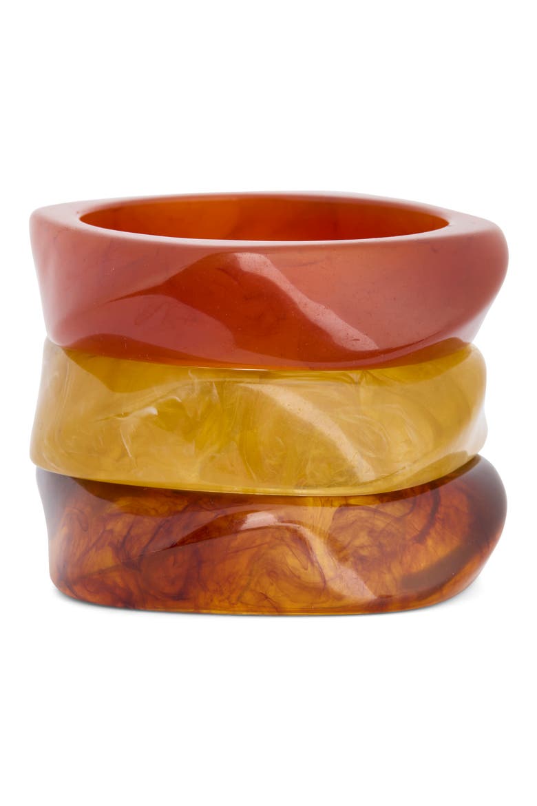 The Formenta Set of 3 Bangles, Main, color, TORTOISE