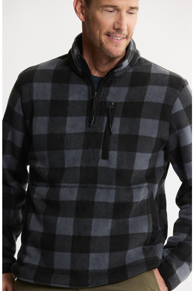 Quarter Zip Fleece Pullover, Alternate, color, GREY