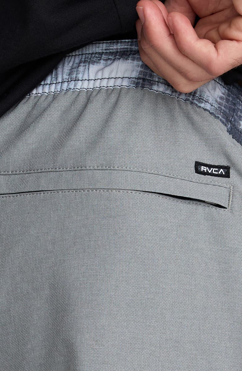 RVCA Yogger Stretch Contrast Shorts, Alternate, color, Heather Grey