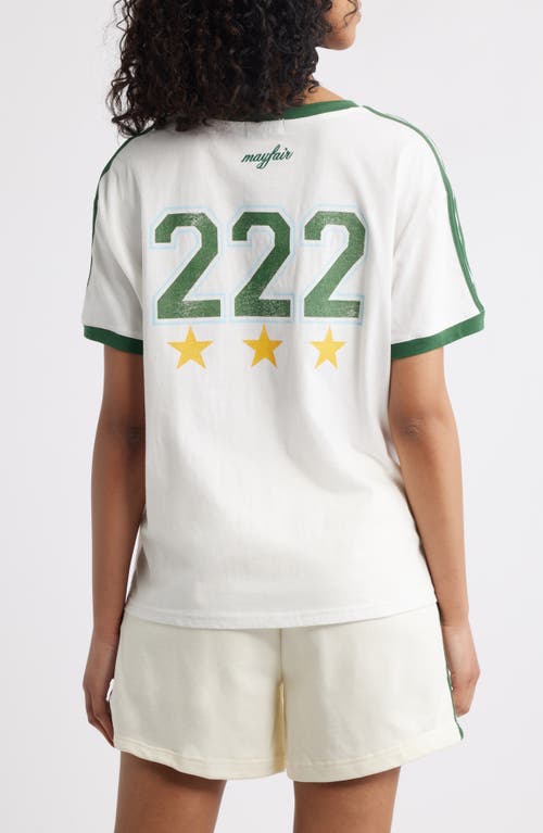 THE MAYFAIR GROUP THE MAYFAIR GROUP ANGEL ALL-STARS COTTON GRAPHIC BASEBALL T-SHIRT
