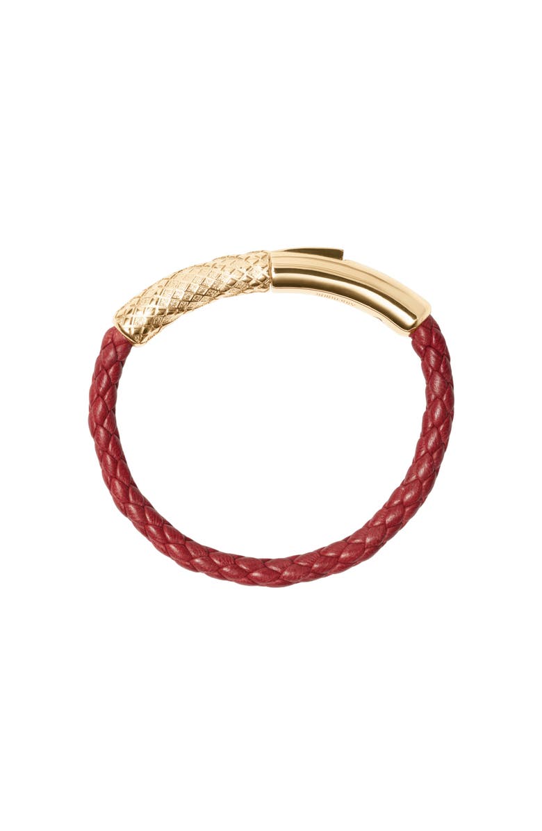 Burberry Leather Check Bracelet, Main, color,