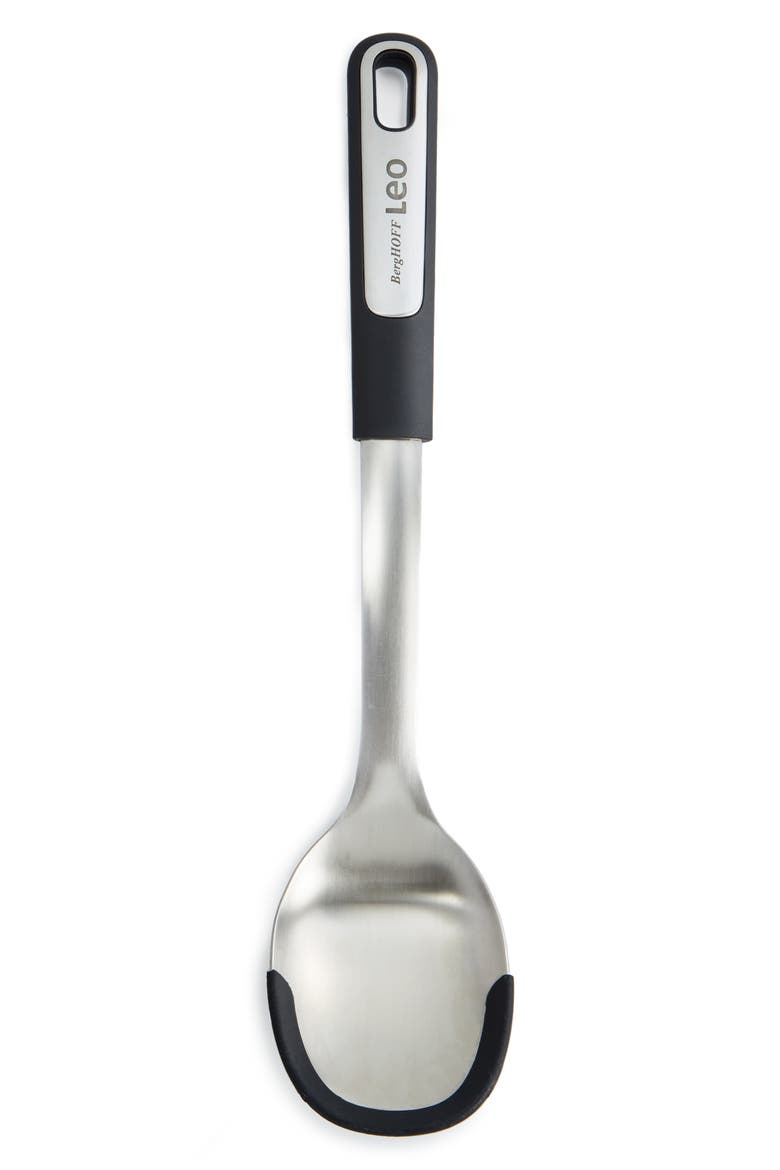 Leo Graphite 13.5-Inch Serving Spoon, Main, color, BLACK