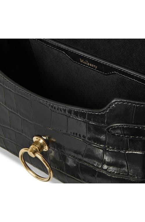 Mulberry Small Amberley Croc Embossed Leather Satchel