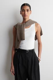 COS Ribbed-Cotton Round-Neck Tank Top