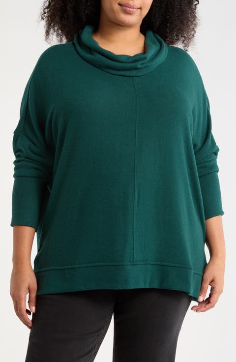 Cowl Neck Tunic Top (Plus)