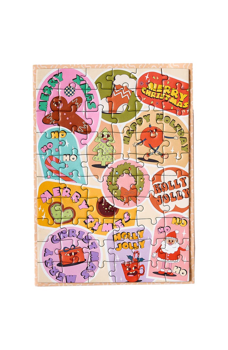 Journey of Something Happy Holiday Greeting Card Jigsaw Puzzle, 6.9 x 5 Inches, Main, color, Multicolored