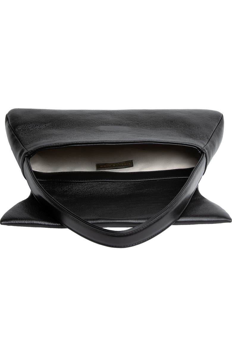 LISELLE KISS Elliot Leather Top Handle Bag, Alternate, color, Black Crushed