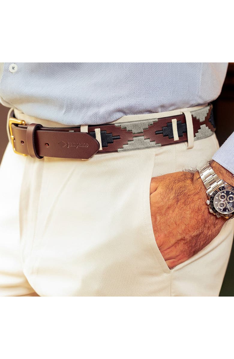 pampeano Tornado Belt, Alternate, color, Brown/Navy/White/Grey