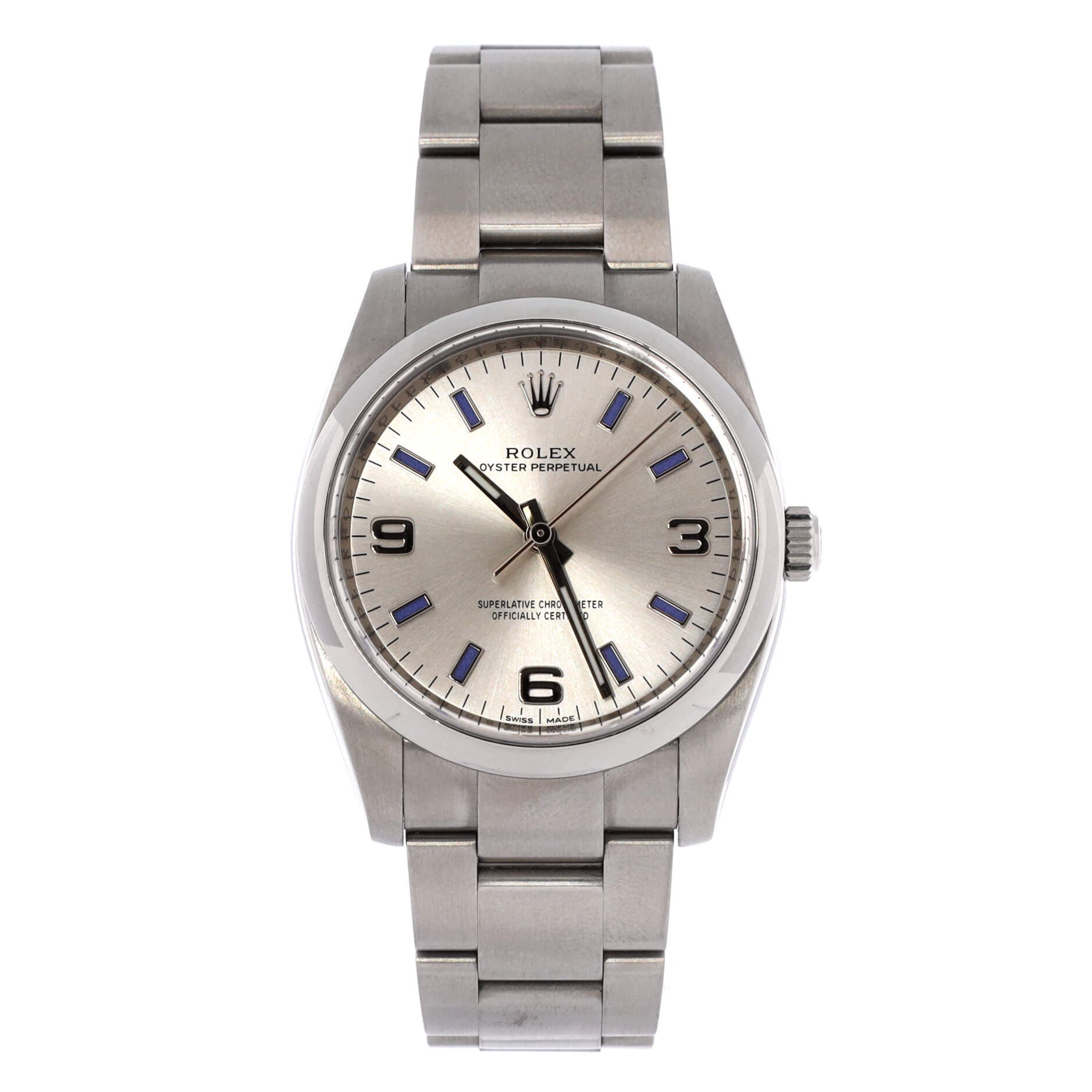 Oyster Perpetual Automatic Watch Stainless Steel 34, Main, color, Metallic Silver