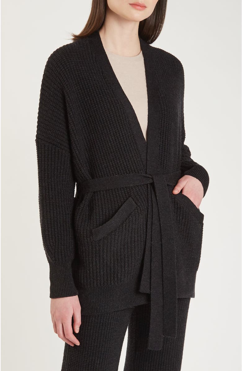 oyun Waffle Cocoon Cardigan, Alternate, color, 