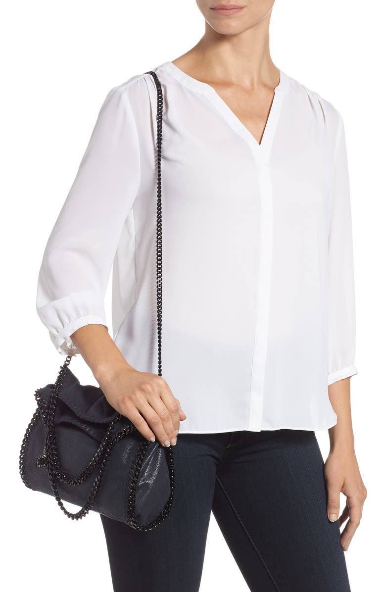 Stella McCartney Mini Falabella Shaggy Deer Faux Leather Tote, Alternate, color,