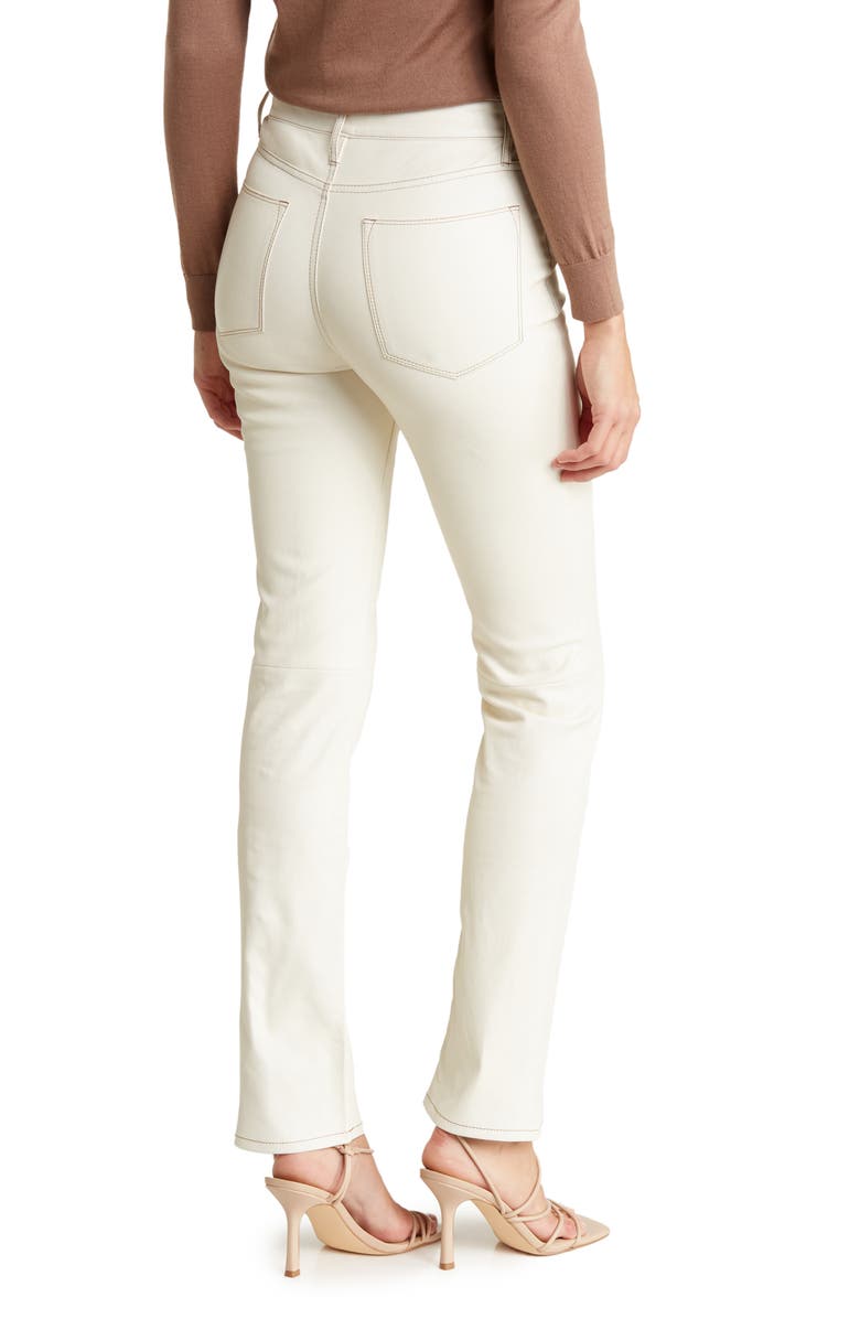 FRAME Le Superhigh Straight Leg Leather Pants, Alternate, color, 