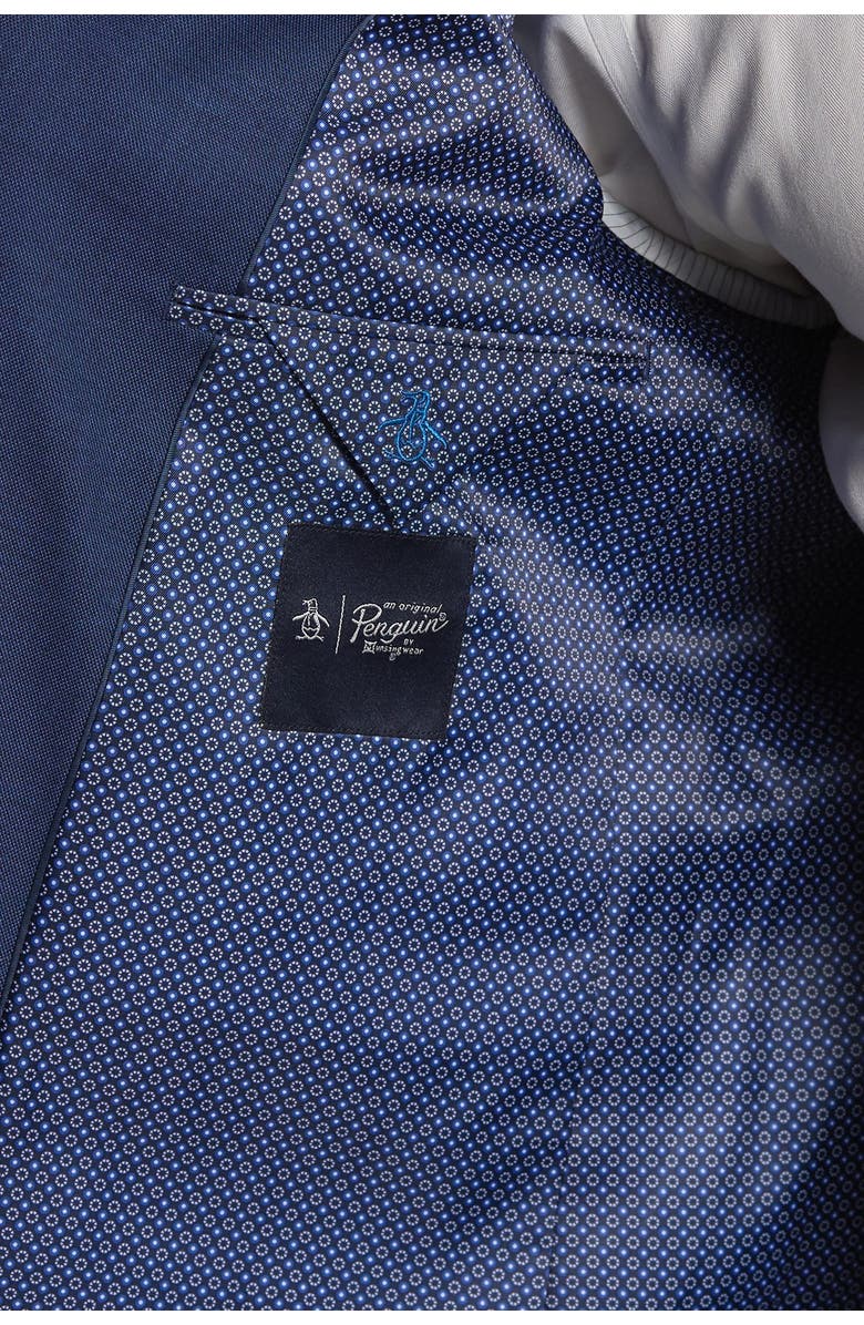 Original Penguin Nested Blue Sharkskin Slim Fit 2-Piece Suit, Alternate, color, 