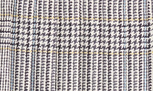 Thom Browne Hunting Tweed Pleated Silk Twill Skirt In Gray