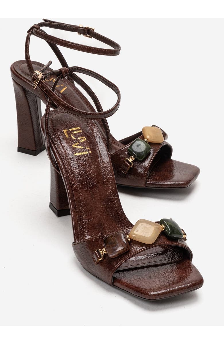 Prologue Shoes Franca Block Heel Sandal, Main, color, Brown