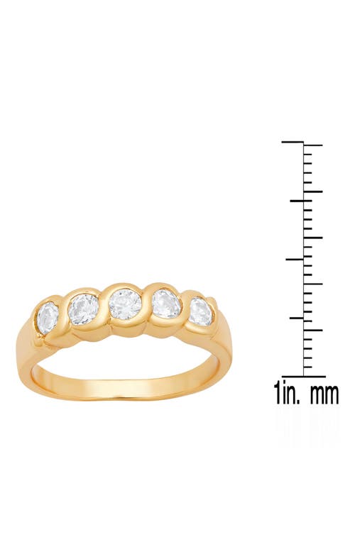 Hmy Jewelry 18k Gold Plated Simulated Diamond Band Ring In Gold