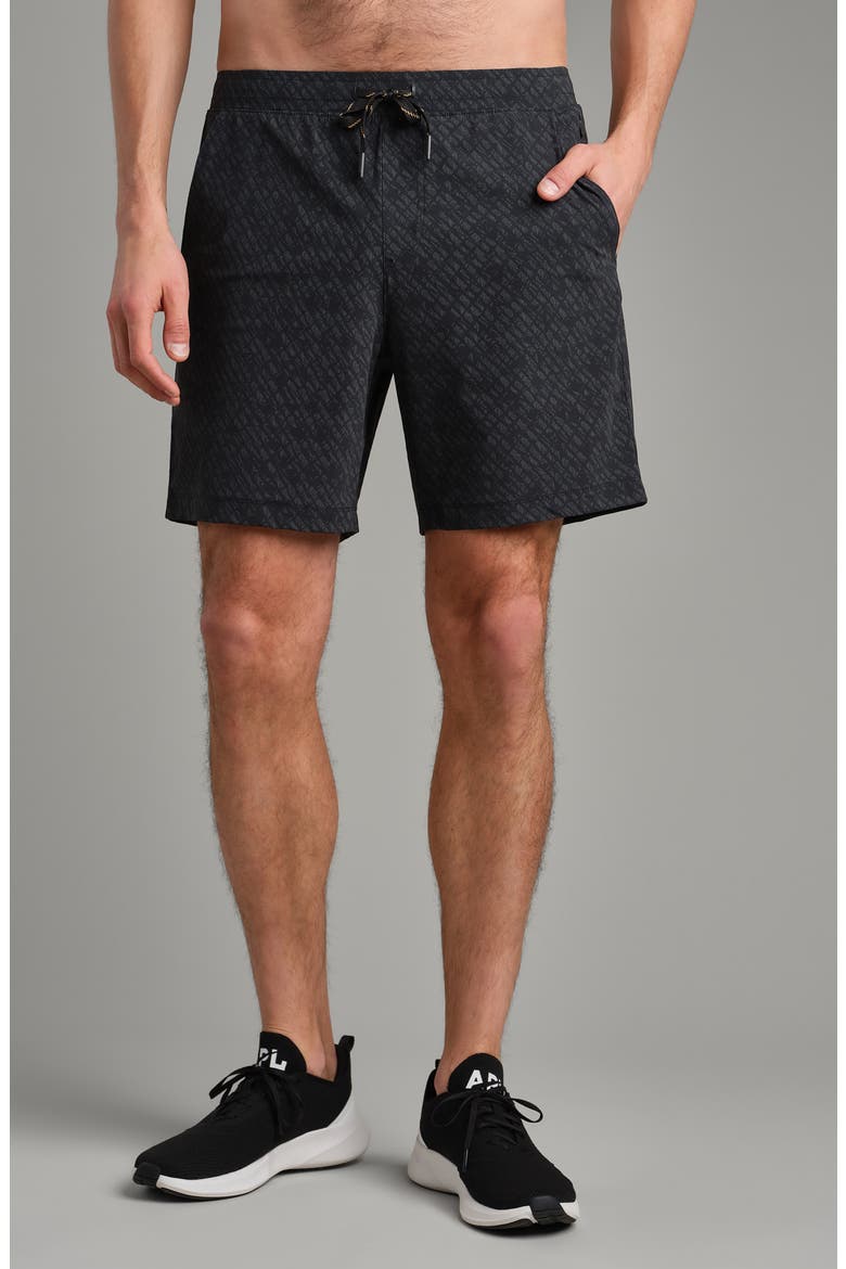Pursuit 7-Inch Unlined Training Shorts, Main, color, BLACK/ ASPHALT TEXTURE