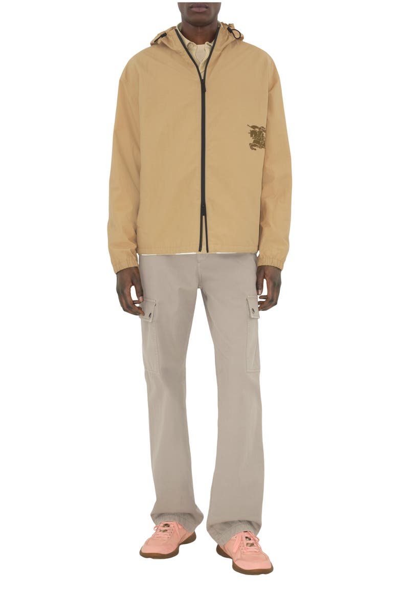 Burberry Nylon Cotton Hooded Jacket, Main, color, 