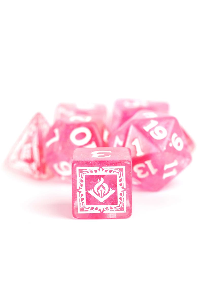 Dungeons & Dragons D&D Adventure Dice Wizard Fuchsia, 16Pc Rpg Set, Alternate, color, Pink