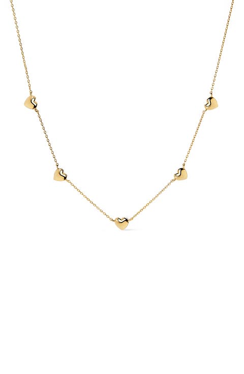 Lev Mini Heart Station Necklace