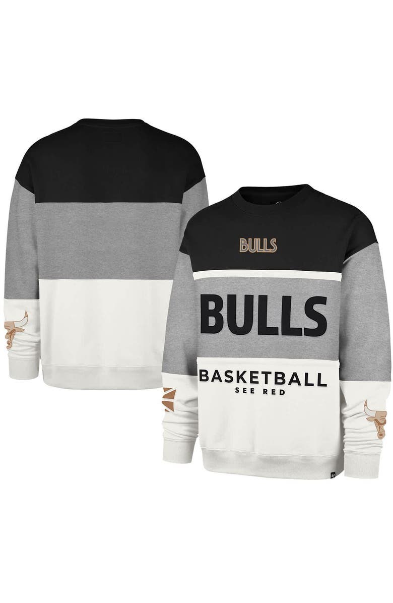 '47 Unisex '47 Gray Chicago Bulls 2024/25 City Edition On Five Maximalist Pullover Sweatshirt, Main, color,