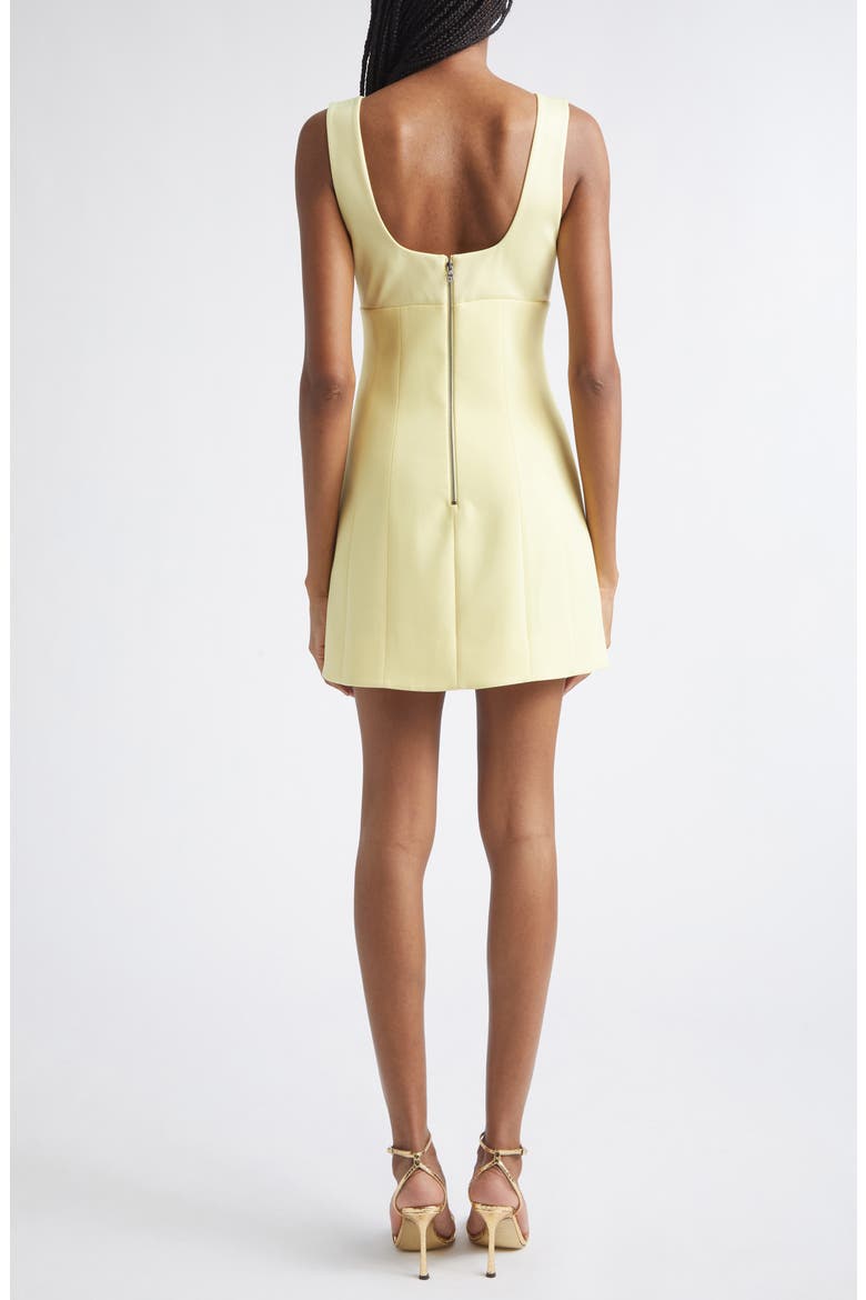 Mandy Plunge Neck Sleeveless Minidress, Alternate, color, BUTTER