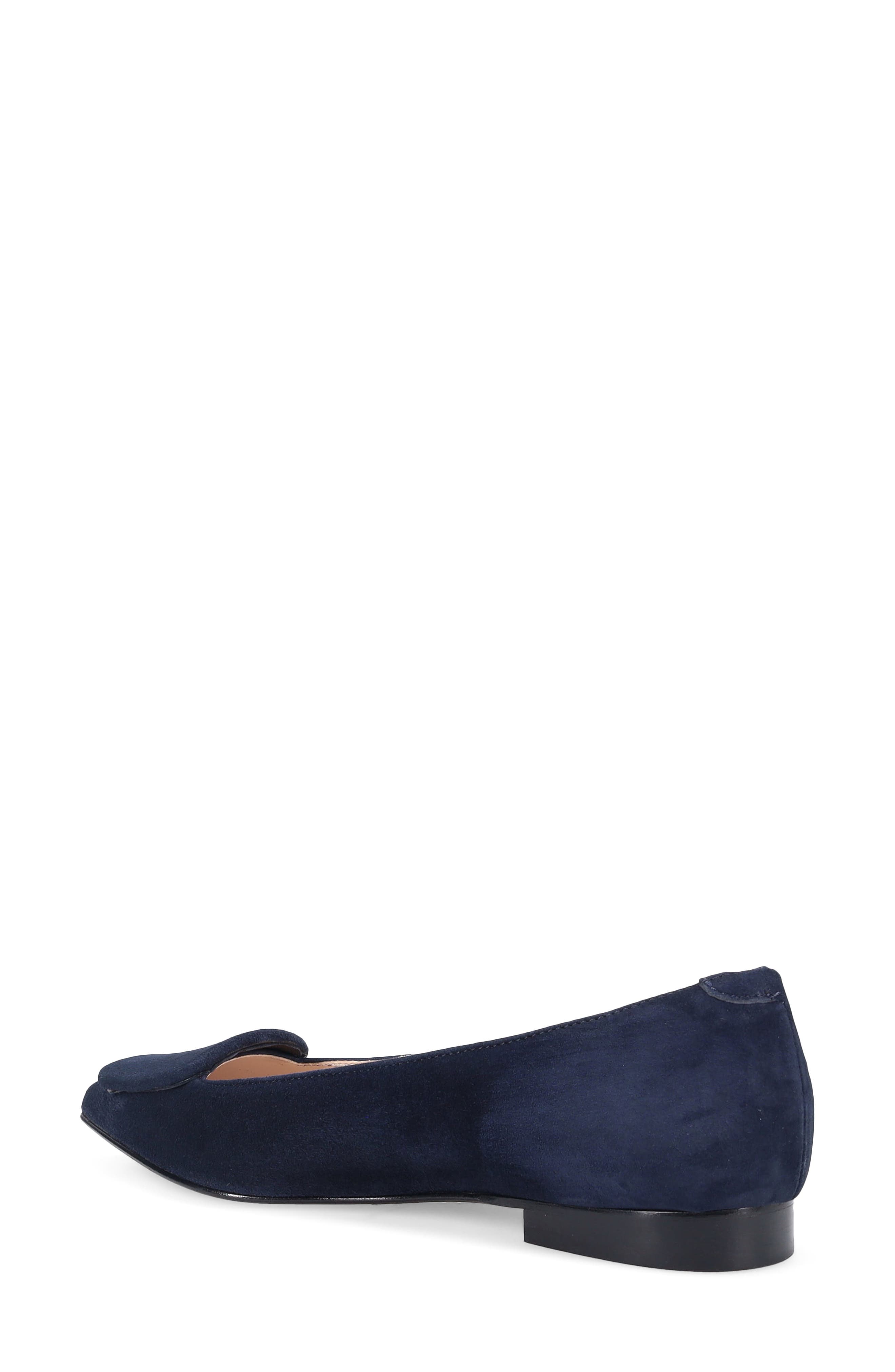 Yuna Pointed Toe Flat, Alternate, color, FRENCH NAVY