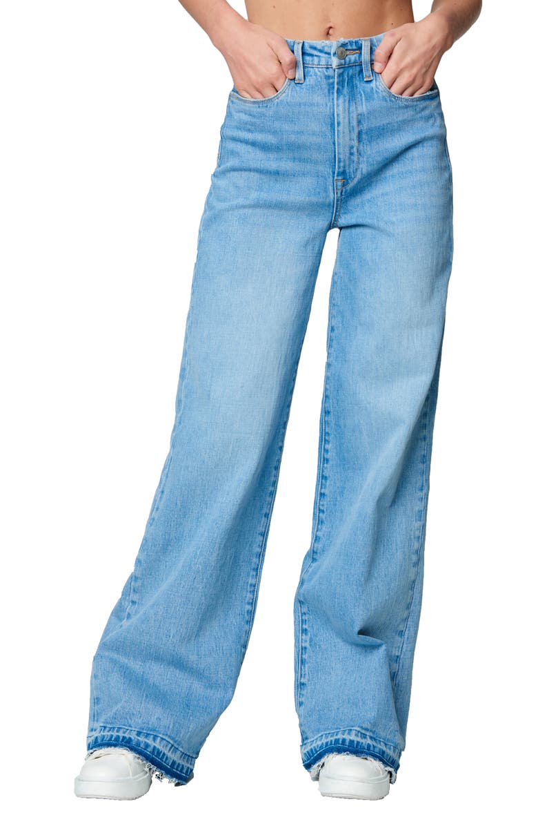 BLANKNYC The Franklin Rib Cage Release Hem Wide Leg Jeans, Main, color, 